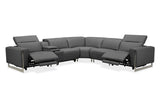 Hudson 6-Piece Sectional Leather w/3 Power Recliners | BH Design - Home Elegance USA