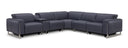 Hudson 6-Piece Sectional Leather w/3 Power Recliners | BH Design - sold by Home Elegance USA