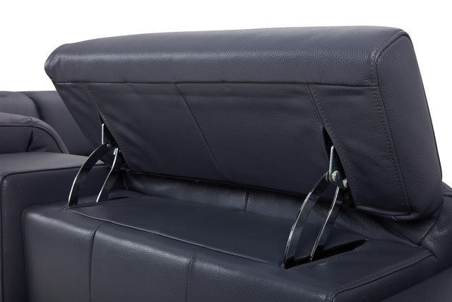 Hudson 6-Piece Sectional Leather w/3 Power Recliners | BH Design - Home Elegance USA