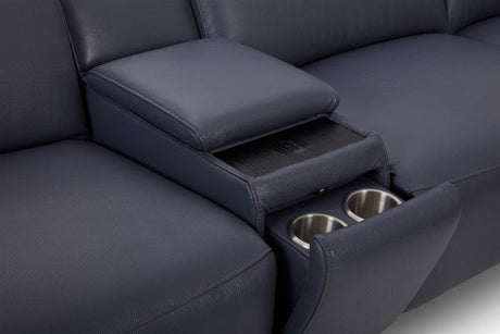 Hudson 6-Piece Sectional Leather w/3 Power Recliners | BH Design - sold by Home Elegance USA