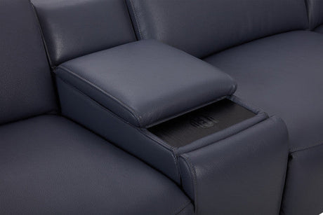 Hudson 6-Piece Sectional Leather w/3 Power Recliners | BH Design - sold by Home Elegance USA
