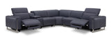 Hudson 6-Piece Sectional Leather w/3 Power Recliners | BH Design - Home Elegance USA