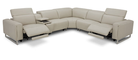 Hudson 6-Piece Sectional Leather w/3 Power Recliners | BH Design - sold by Home Elegance USA