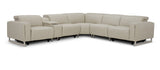 Hudson 6-Piece Sectional Leather w/3 Power Recliners | BH Design - Home Elegance USA