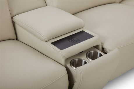 Hudson 6-Piece Sectional Leather w/3 Power Recliners | BH Design - sold by Home Elegance USA