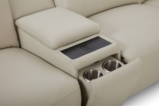 Hudson 6-Piece Sectional Leather w/3 Power Recliners | BH Design - Home Elegance USA