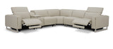 Hudson 6-Piece Sectional Leather w/3 Power Recliners | BH Design - Home Elegance USA