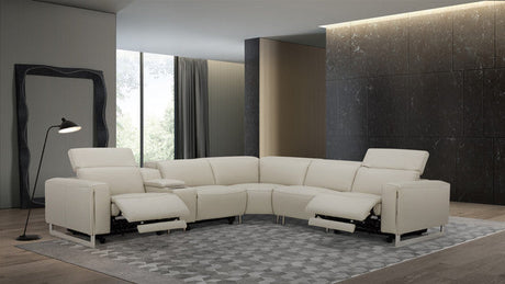Hudson 6-Piece Sectional Leather w/3 Power Recliners | BH Design - sold by Home Elegance USA