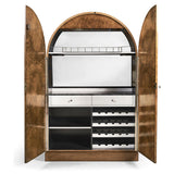 Jacques Bar Armoire in Natural Cerejeira Finish with Stone Top | Jonathan Charles
