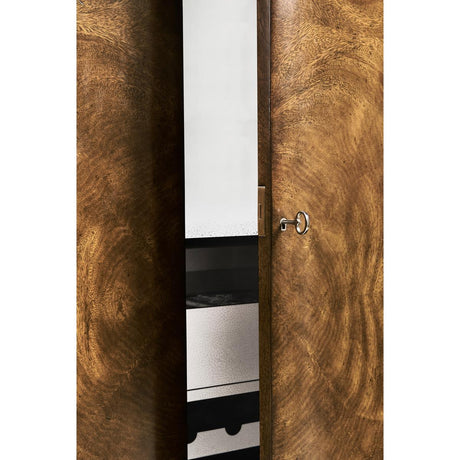 Jacques Bar Armoire in Natural Cerejeira Finish with Stone Top | Jonathan Charles