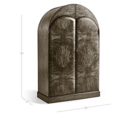 Jacques Bar Armoire in Natural Cerejeira Finish with Stone Top | Jonathan Charles
