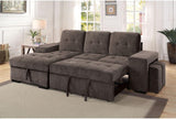 Jamiya Transitional Fabric Sectional Sofa CM6959GY by Furniture of America Furniture of America