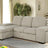 Jamiya Transitional Fabric Sectional Sofa CM6959GY by Furniture of America Furniture of America