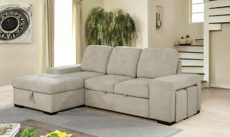 Jamiya Transitional Fabric Sectional Sofa CM6959GY by Furniture of America Furniture of America