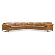 Jericho Five-Piece Sectional - Dallas Toffee Leather | Hooker Furniture - sold by Home Elegance USA