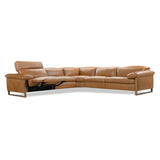 Jericho Five-Piece Sectional - Dallas Toffee Leather | Hooker Furniture - sold by Home Elegance USA