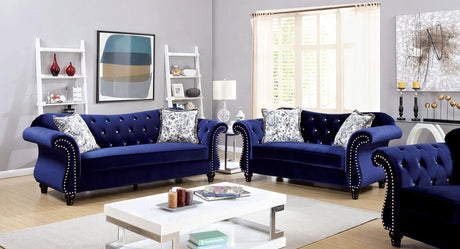 Jolanda Contemporary Flannelette Living Room Set by Furniture of America Furniture of America