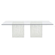 Interiors Arctic Glass Top Dining Table - Bernhardt