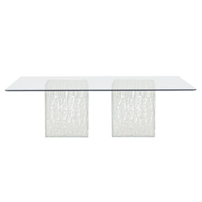 Interiors Arctic Glass Top Dining Table - Bernhardt
