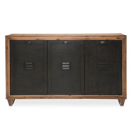Brooklyn Walk Sideboard With Mirror In Burnt Umber - Ki-Brkw007-067-408 - Aico Furniture
