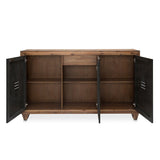 Brooklyn Walk Sideboard In Burnt Umber - Ki - Brkw007 - 408 | Aico - KI - BRKW007 - 408 - Home Elegance USA - 3