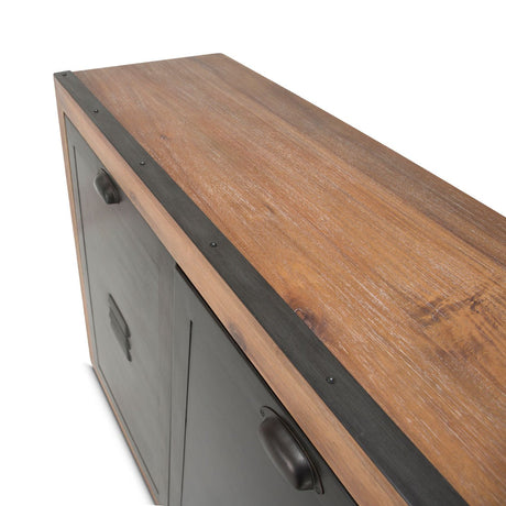 Brooklyn Walk Sideboard In Burnt Umber - Ki-Brkw007-408 - Aico Furniture