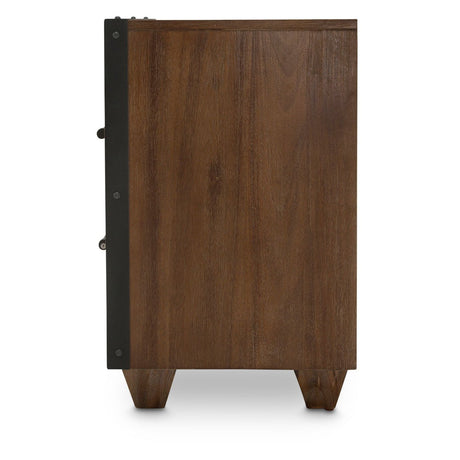 Brooklyn Walk Nightstand V134 in Burnt Umber with Pullout Tray – AICO