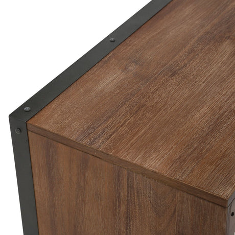 Brooklyn Walk Nightstand V134 in Burnt Umber with Pullout Tray – AICO