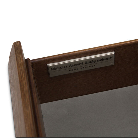 Brooklyn Walk Nightstand V134 in Burnt Umber with Pullout Tray – AICO