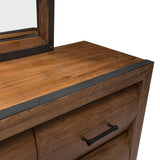 Brooklyn Walk Dresser With Mirror In Burnt Umber - Ki - Brkw050 - 060 - 408 | Aico - KI - BRKW050 - 060 - 408 - Home Elegance USA - 8