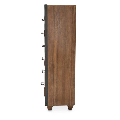 Brooklyn Walk 6 Drawer Chest in Burnt Umber Wood with Cedar Lining – Aico Furniture