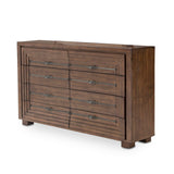 Carrollton Dresser With Mirror In Rustic Ranch - Ki - Crln050 - 060 - 407N | Aico - KI - CRLN050 - 060 - 407N - Home Elegance USA - 2