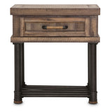 Crossings Side Table W - Drawer In Reclaimed Barn - Ki - Crsg040 - 217 | Aico - KI - CRSG040 - 217 - Home Elegance USA - 2