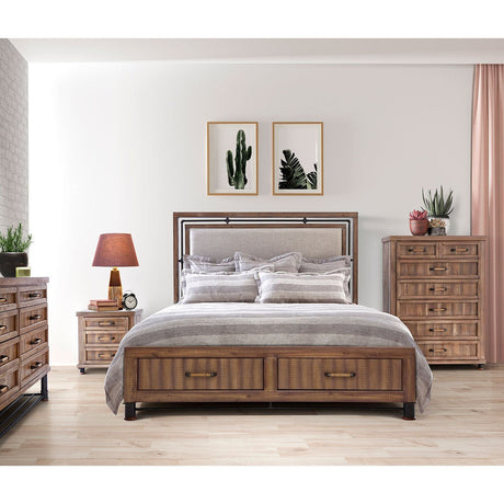 Crossings 5 Piece Eastern King Panel W - Drawers Bedroom Set In Reclaimed Barn - Ki - Crsg00Ekdw - 042 - 217 - 5Set | Aico - KI - CRSG00EKDW - 042 - 217 - 5SET - Home Elegance USA - 11