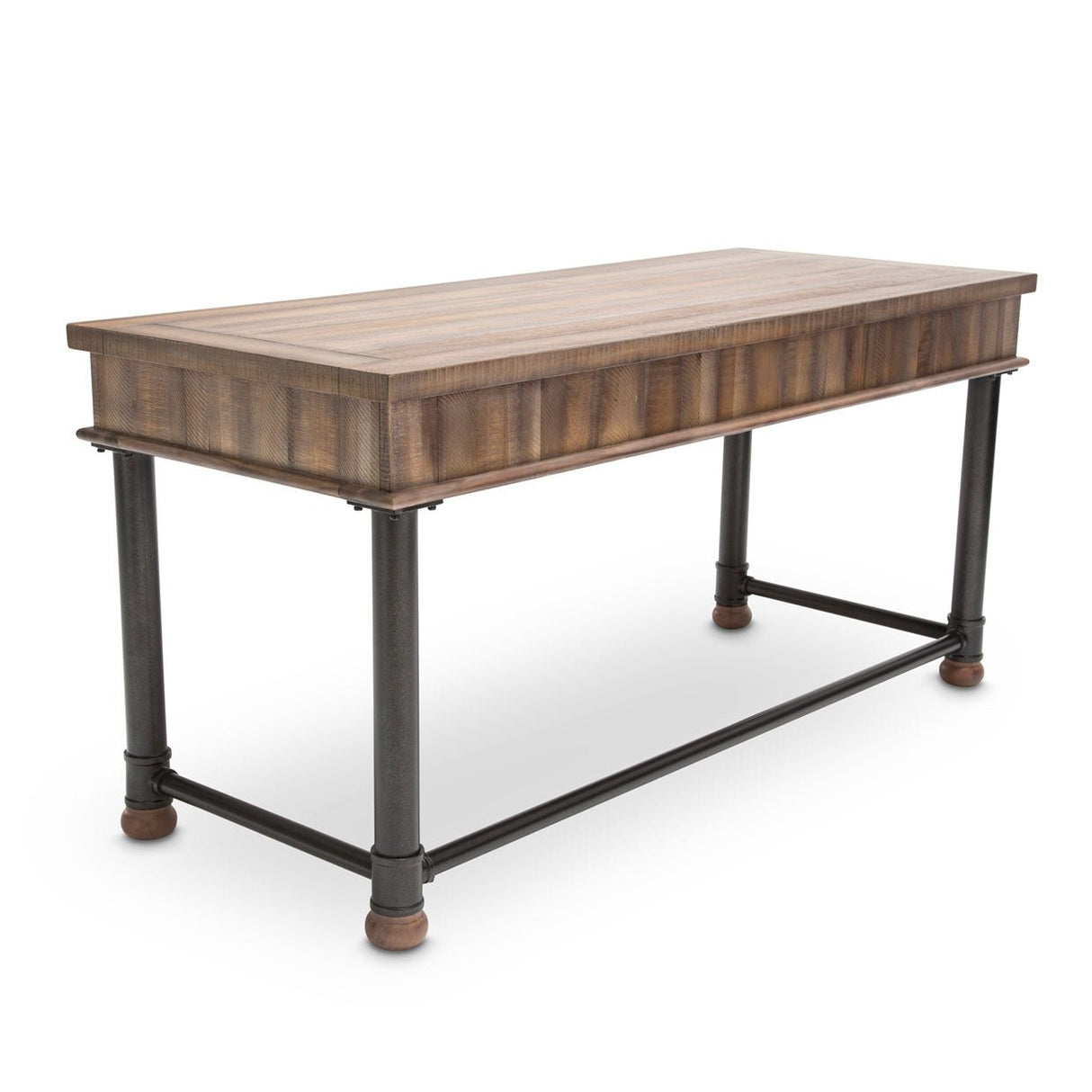 Crossings Writing Desk With File Cabinet In Reclaimed Barn - Ki - Crsg277 - Crsg250 - 217 | Aico - KI - CRSG277 - CRSG250 - 217 - Home Elegance USA - 6