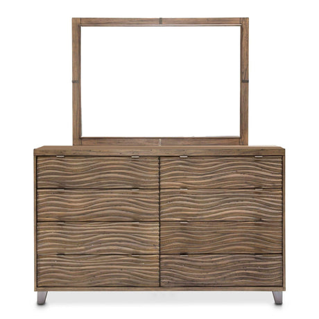 Del Mar Sound Dresser With Wall Mirror In Boardwalk - Ki - Delm050 - 260 - 215 | Aico - KI - DELM050 - 260 - 215 - Home Elegance USA - 2