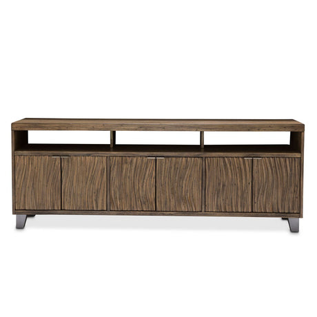 Del Mar Square Tv Console In Boardwalk - Ki - Delm081 - 215 | Aico - KI - DELM081 - 215 - Home Elegance USA - 2