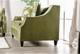 Kaye Transitional Green Microfiber Sofa and Loveseat by Furniture of America Furniture of America