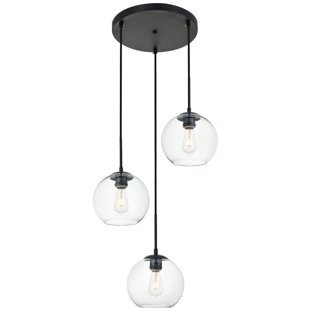 Baxter 3 - Light 18.1 - Inch Pendant | Elegant Lighting | Home Elegance USA