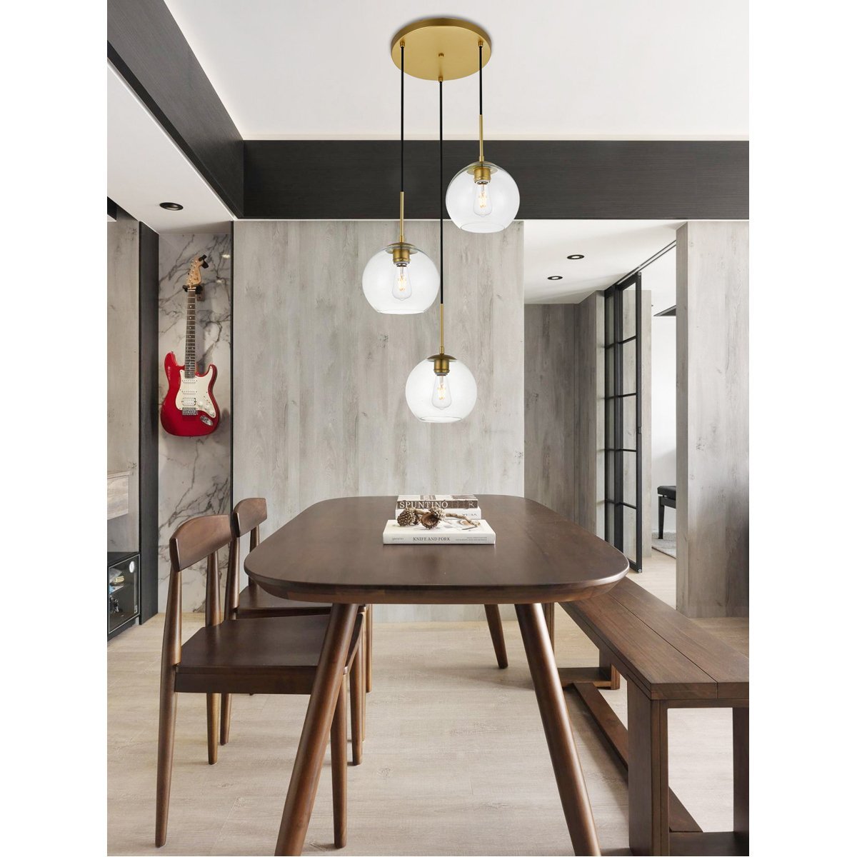 Baxter 3 - Light 18.1 - Inch Pendant | Elegant Lighting | Home Elegance USA