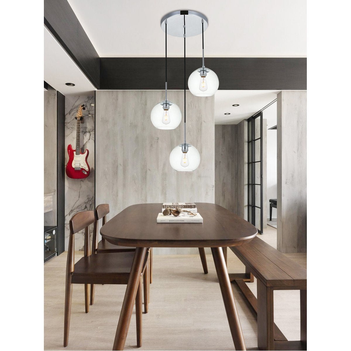 Baxter 3 - Light 18.1 - Inch Pendant | Elegant Lighting | Home Elegance USA