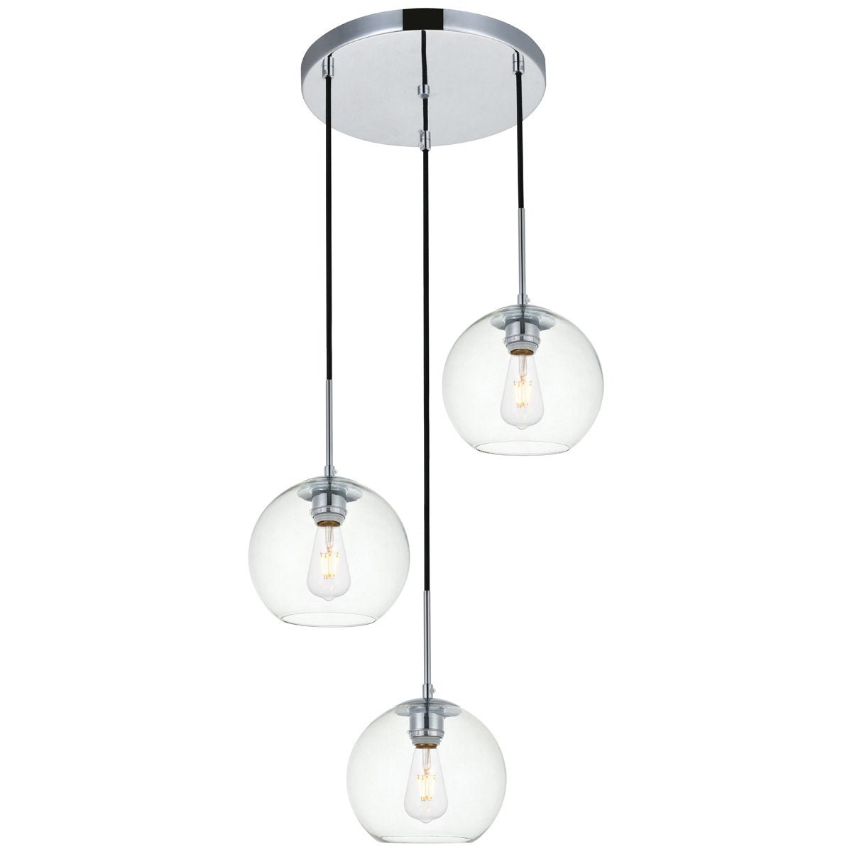 Baxter 3 - Light 18.1 - Inch Pendant | Elegant Lighting | Home Elegance USA