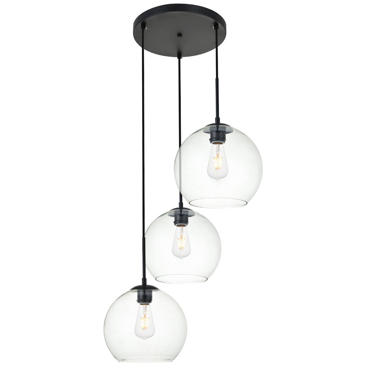 Baxter 3 - Light 20.1 - Inch Pendant | Elegant Lighting | Home Elegance USA