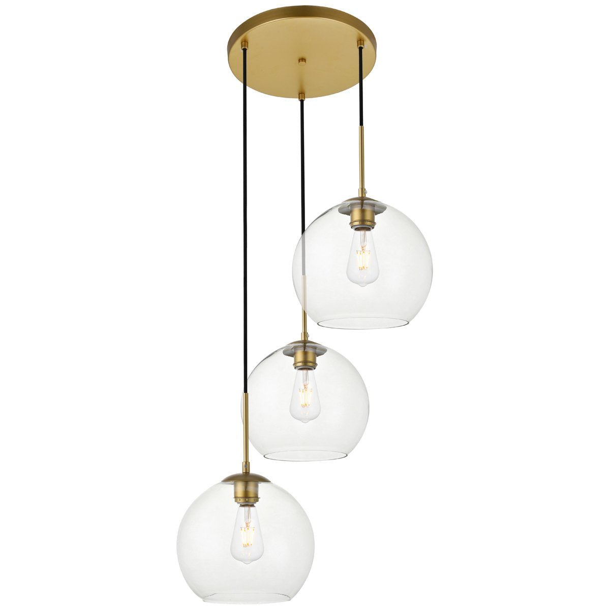 Baxter 3 - Light 20.1 - Inch Pendant | Elegant Lighting | Home Elegance USA