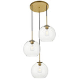 Baxter 3 - Light 20.1 - Inch Pendant | Elegant Lighting | Home Elegance USA