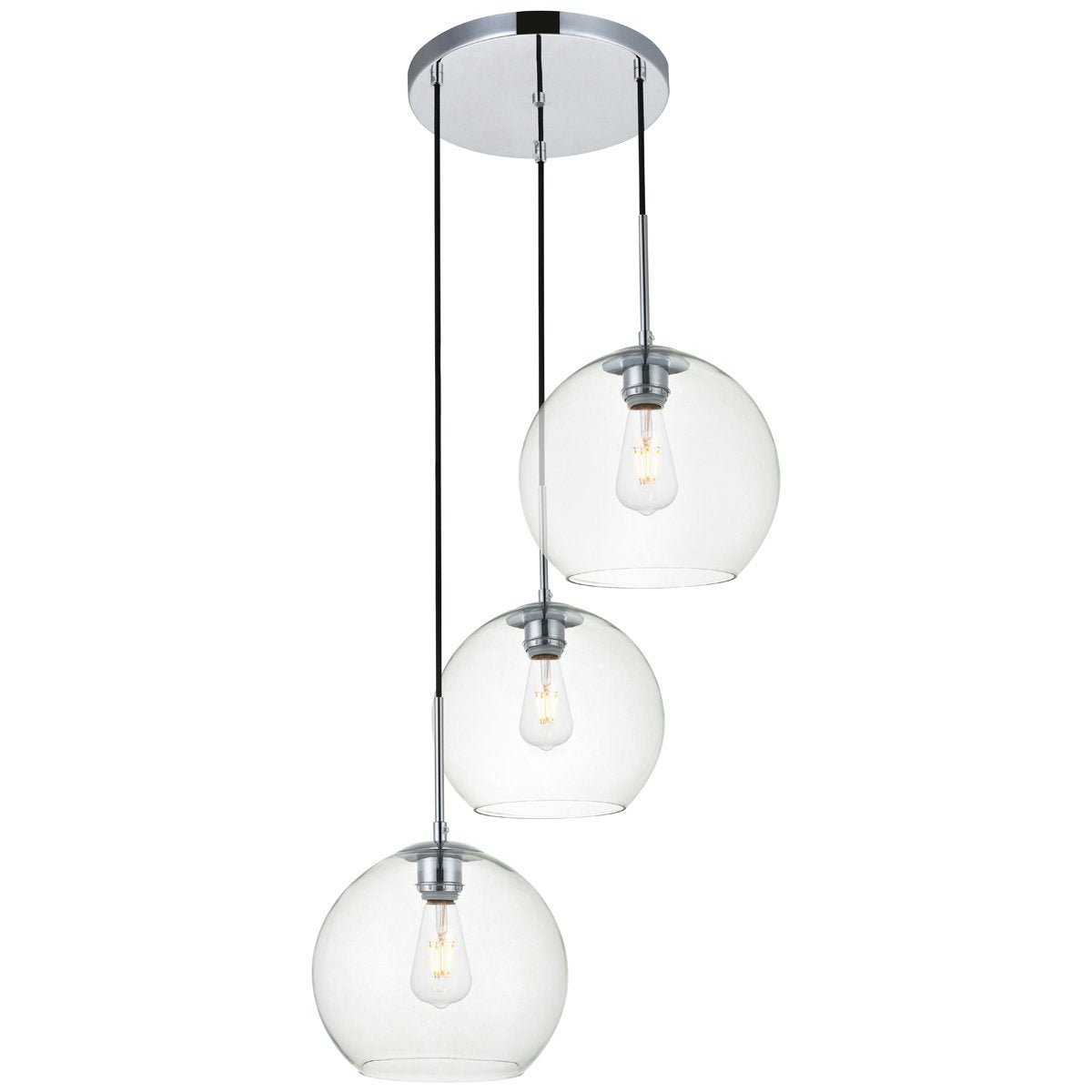 Baxter 3 - Light 20.1 - Inch Pendant | Elegant Lighting | Home Elegance USA