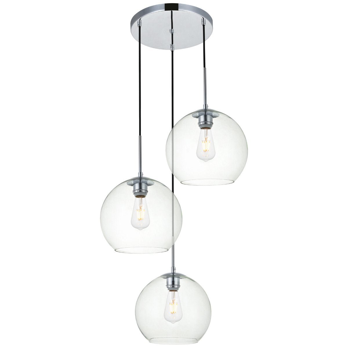 Baxter 3 - Light 20.1 - Inch Pendant | Elegant Lighting | Home Elegance USA