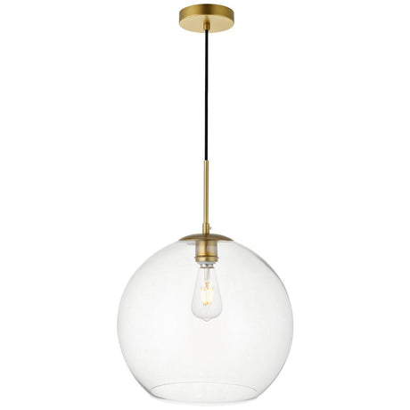 Baxter 1 - Light 13.8 - Inch Pendant | Elegant Lighting - ELL - LD2216BR - Home Elegance USA - 13