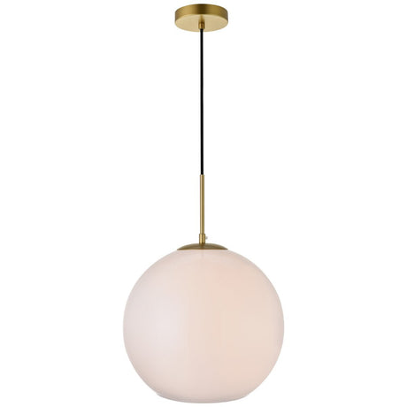 Baxter 1 - Light 13.8 - Inch Pendant | Elegant Lighting - ELL - LD2217BR - Home Elegance USA - 19