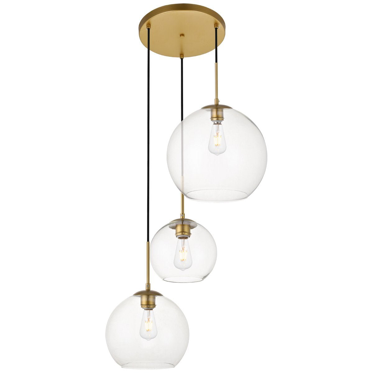 Baxter 3 - Light 20.9 - Inch Pendant | Elegant Lighting | Home Elegance USA